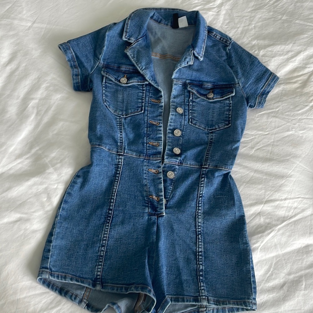 Denim romper